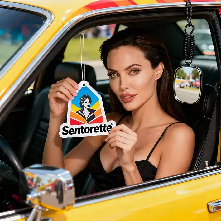 Ambientador de carro personalizado como merchandising de qualidade para eventos promocionais, open day, apresentações de carros e test drives﻿﻿